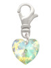 Clear AB Crystal Heart Clip On Charm