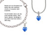 Blue Crystal Heart Clip On Charm