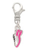 Mini Hot Pink Running Shoe Clip On Charm