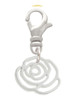 Small Rose Outline Clip On Charm