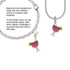 Hot Pink Tropical Drink Clip On Charm