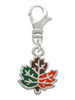 Small Enamel Fall Leaf Clip On Charm