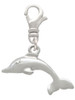 Antiqued Dolphin Clip On Charm