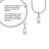 2-Sided Pink Baby Safety Pin Clip On Charm