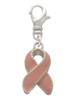 Pink Ribbon with Stitching Clip On Charm