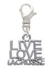 Live Love Lacrosse Clip On Charm