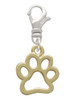 Medium Gold Tone Open Paw Clip On Charm