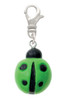 Resin Lime Green Ladybug Love Bug Clip On Charm