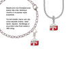 Small Red Enamel Present Clip On Charm