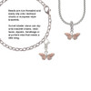 Small Pink Butterfly Clip On Charm