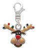Reindeer with Christmas Lights Clip On Charm