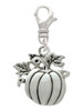 Large Antiqued Pumpkin Clip On Charm