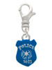 Blue Policeman's Badge Clip On Charm