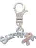 Survivor with Pink Ribbon Clip On Charm