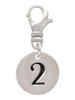 Disc 1/2'' Number - 2 - Clip On Charm