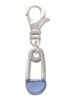 2-Sided Blue Baby Safety Pin Clip On Charm