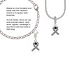 Scroll Ribbon with Black Crystal Clip On Charm