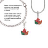 Large Orange Fall Leaf Clip On Charm