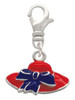 Red Hat With Purple Bow Clip On Charm