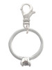 Large Engagement Ring with Crystal Clip On Charm