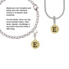 Capital Gold Tone Letter - E - Pebble Disc - Clip On Charm