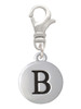 Capital Letter - B - Pebble Disc - Clip On Charm