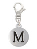 Capital Letter - M - Pebble Disc - Clip On Charm