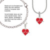 Heartbeat on Red Heart Clip On Charm