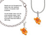 Hot Orange Hibiscus Flower Clip On Charm