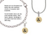 Gold Tone Disc 1/2'' - Symbol - Ampersand - & - Clip On Charm