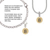 Gold Tone Disc 1/2'' Number - 8 - Clip On Charm