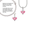 Hot Pink Enamel Heart with Cutout Clip On Charm