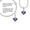Hot Purple Enamel Heart with Cutout Clip On Charm