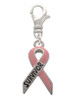 Pink Ribbon ''Survivor'' Clip On Charm