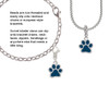 Medium Translucent Navy Paw Clip On Charm