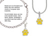 Medium Translucent Yellow Paw Clip On Charm
