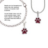 Medium Translucent Maroon Paw Clip On Charm