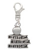 Antiqued School Books with an Apple Clip On Charm