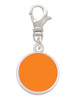Small Orange Enamel Disc Clip On Charm