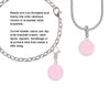Small Pink Enamel Disc Clip On Charm