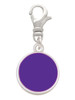 Small Purple Enamel Disc Clip On Charm