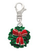 Enamel Wreath with Bow Clip On Charm