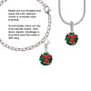 Enamel Wreath with Bow Clip On Charm