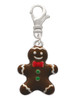 Enamel Gingerbread Boy Clip On Charm