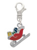 Red Christmas Sleigh Clip On Charm