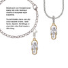 White Open Gold Tone Plumeria Flip Flop Clip On Charm