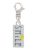 Smile with Smiley Face Rectangle Clip On Charm