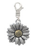 Large Two Tone Daisy Flower Clip On Charm