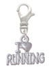 I 'Heart' Running Clip On Charm