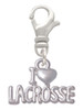 I 'Heart' Lacrosse Clip On Charm